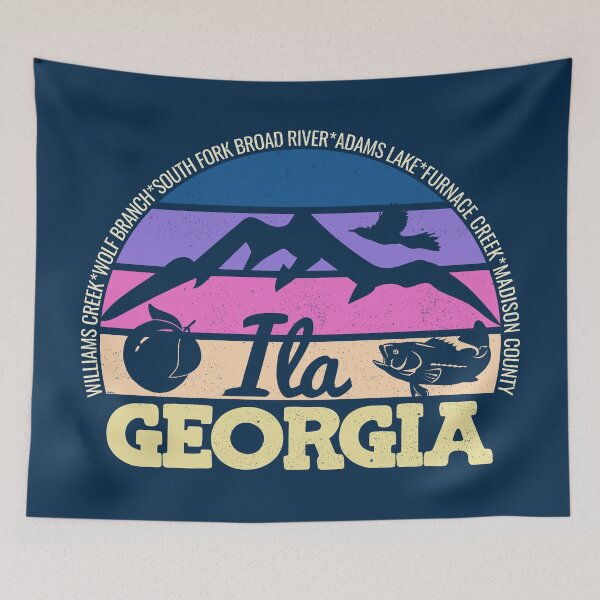 Item preview, Ila Georgia Sunset Retro Vintage Local Pride Logo designed and sold by CRHPOD20.