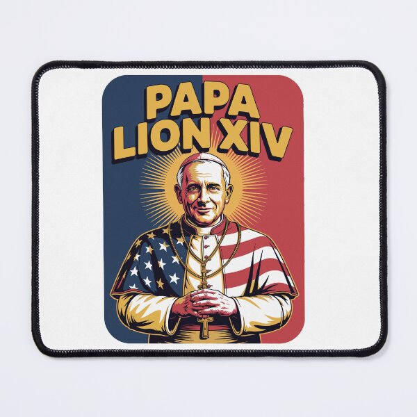 Item preview, PAPA LEON XIV – Bold Pop-Art Religious Design in Red, White, and Blue designed and sold by paulo silveira.