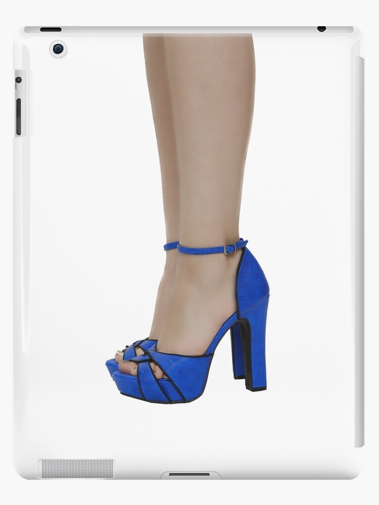 bright blue high heels