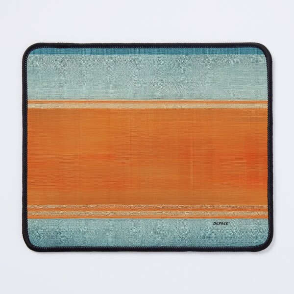 Item preview, Orange Stripes on Faded Blue Tea-Stained Canvas - dePace' designed and sold by mrpropcake.