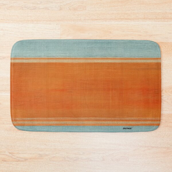 Item preview, Orange Stripes on Faded Blue Tea-Stained Canvas - dePace' designed and sold by mrpropcake.