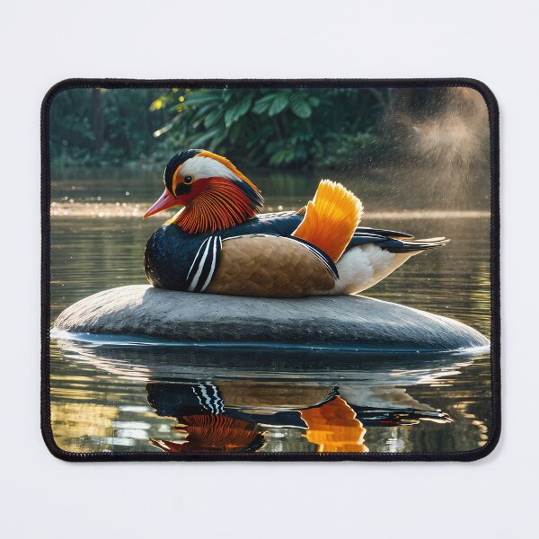 Item preview, Mandarin Duck Relaxing in Lush Rainforest Journal designed and sold by JumpJammiesTees.