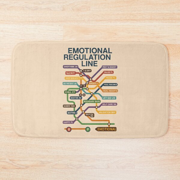 Item preview, Emotional Regulation Line | Subway Map of the Soul designed and sold by Chaotic Good Mood Designs.