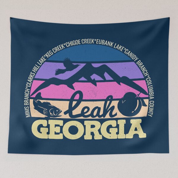 Item preview, Leah Georgia Sunset Retro Vintage Local Pride Logo designed and sold by CRHPOD20.