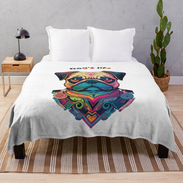 Item preview, Psychedelic Pug - Colorful Art for Dog Lovers designed and sold by Davimonst.