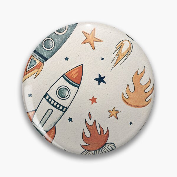 Item preview, rockets and stars, ideal for a retro-futuristic or childish style designed and sold by StampYourself.