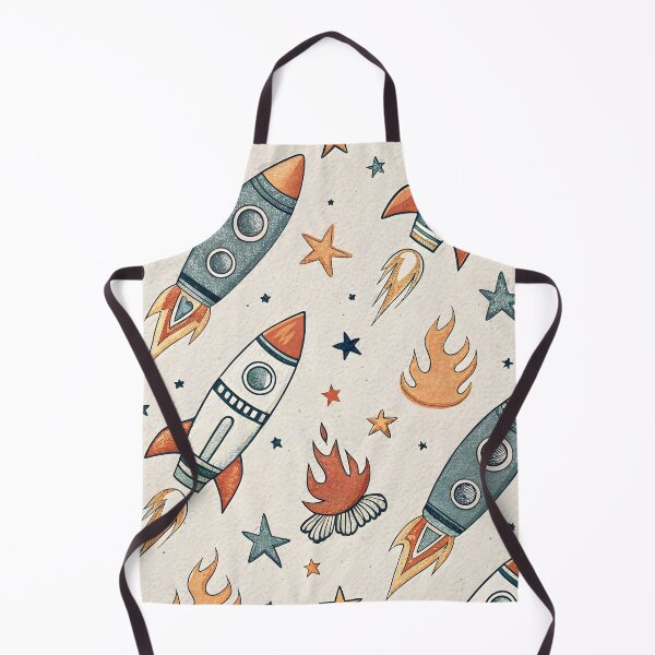 Item preview, rockets and stars, ideal for a retro-futuristic or childish style designed and sold by StampYourself.