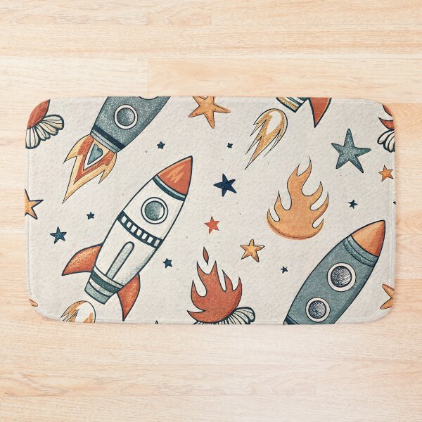 Item preview, rockets and stars, ideal for a retro-futuristic or childish style designed and sold by StampYourself.