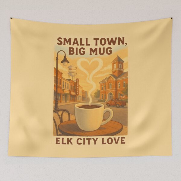 Item preview, SMALL TOWN BIG MUG ELK CITY LOVE  designed and sold by DemureArtsy.