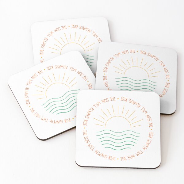 Item preview, The Sun Will Always Rise Line Art Colorful Orange designed and sold by MinimalMoodsArt.