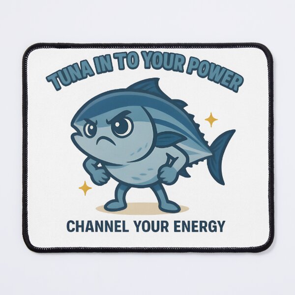 Item preview, Tuna In to Your Power – Motivational Kawaii Tuna Cartoon Design designed and sold by Snackwear Apparel.