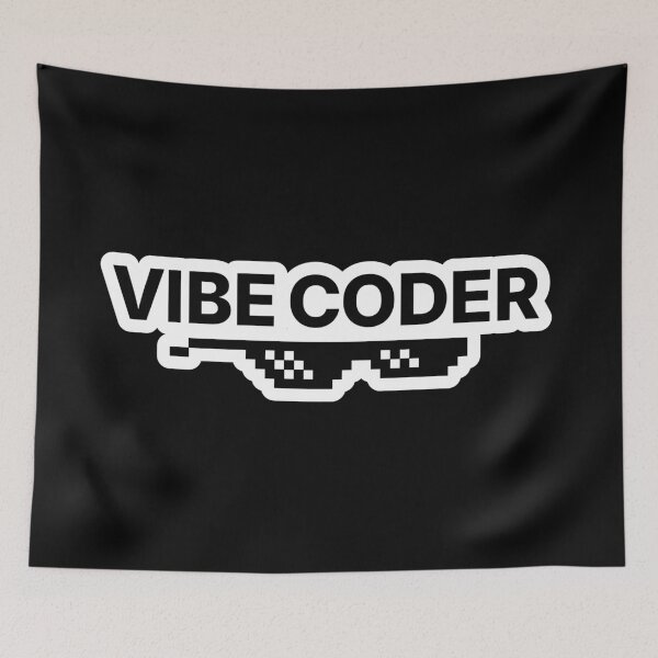 Item preview, Vibe Coder | Pixel Sunglasses Meme Design designed and sold by WordVibe.