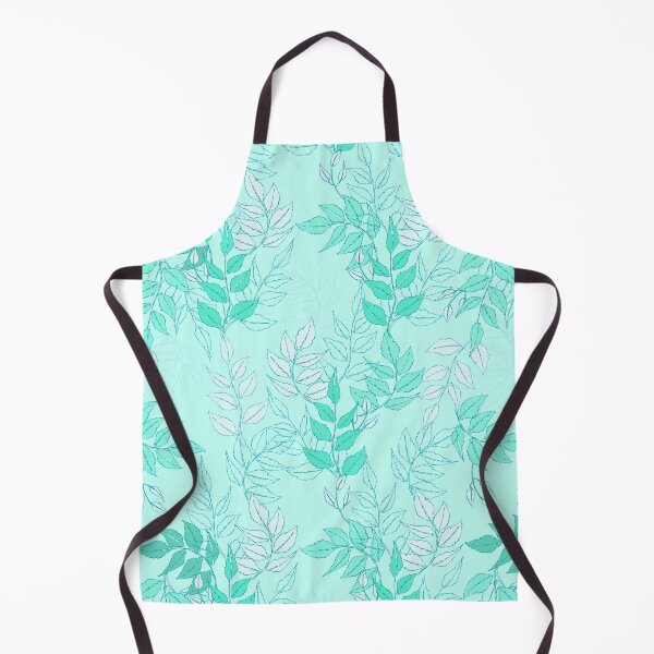 Item preview, Cute pattern of green leaves on aquamarine background designed and sold by hateeyes.