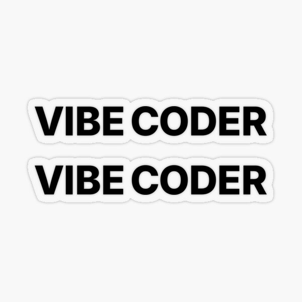 Item preview, Vibe Coder | Design Sticker designed and sold by WordVibe.