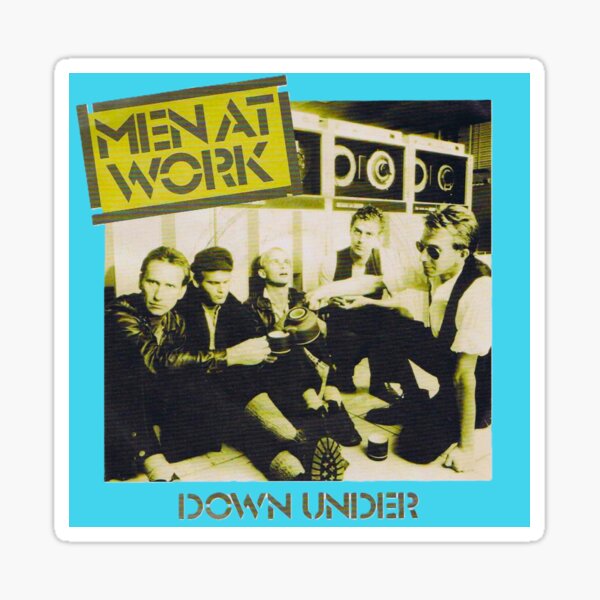 Item preview, Vintage graphic art MEN AT WORK Down Under 1980s RAD! designed and sold by flopglop.