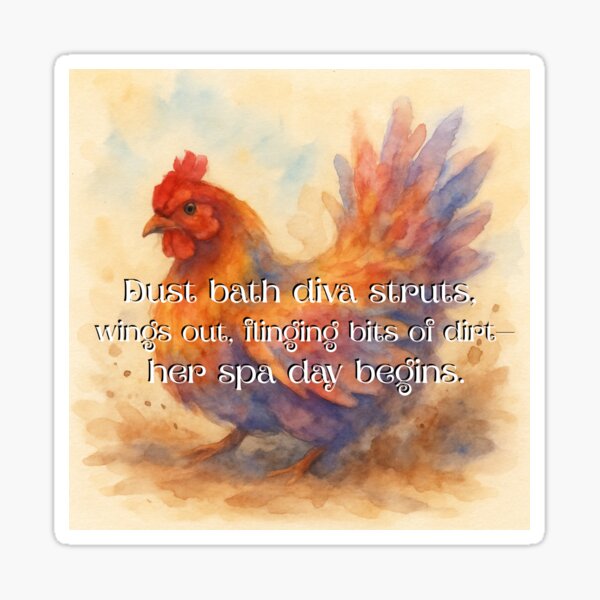 Item preview, Chicken Dust Bath designed and sold by Content by Steph.