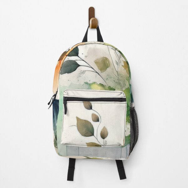 Item preview, Neutral VINTAGE FLOWERS 2, boho beige wildflower watercolour garden, neutral beige and green alcohol ink effect, white flower, green floral spring painting designed and sold by navitalidesign.
