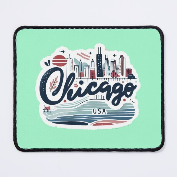 Item preview, Chicago USA Minimalist Watercolor Cityscape Sticker, designed and sold by PaintMeWorld.