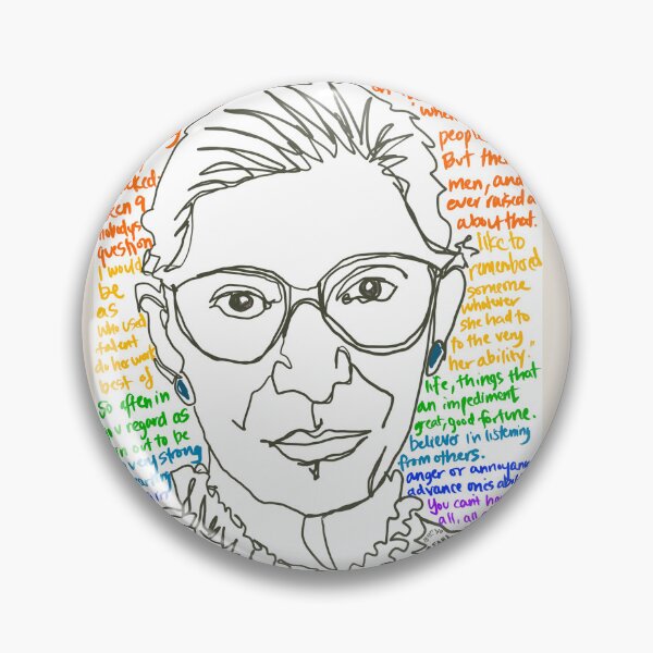 Item preview, The Honorable Ruth Bader Ginsburg. 1933-2020. (white background) designed and sold by swellart.