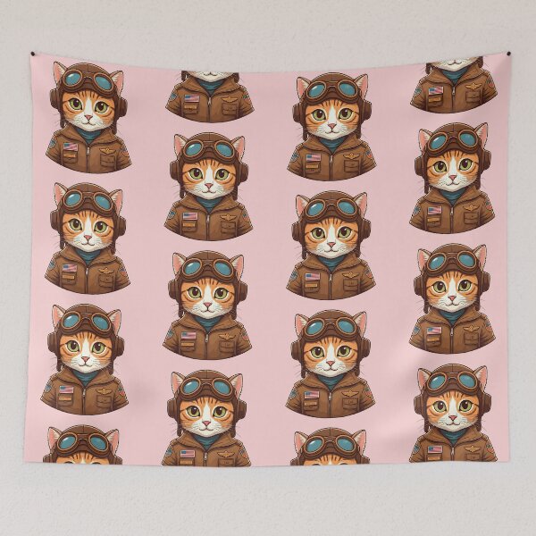 Item preview, Cat pilot designed and sold by PrintLabStudio.