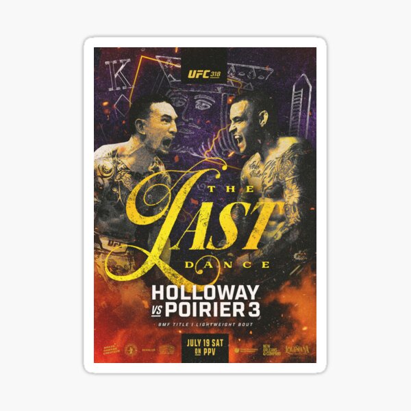 Vista previa del artículo con la obra «Dustin Poirier - Max Holloway - UFC 318 - El último baile», diseñado y vendido por Brain Damage Creative.