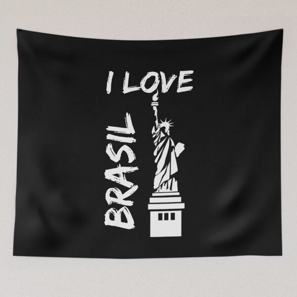 Item preview, I Love Brasil Geography Prank Tshirt Statue of Liberty white designed and sold by we1000.