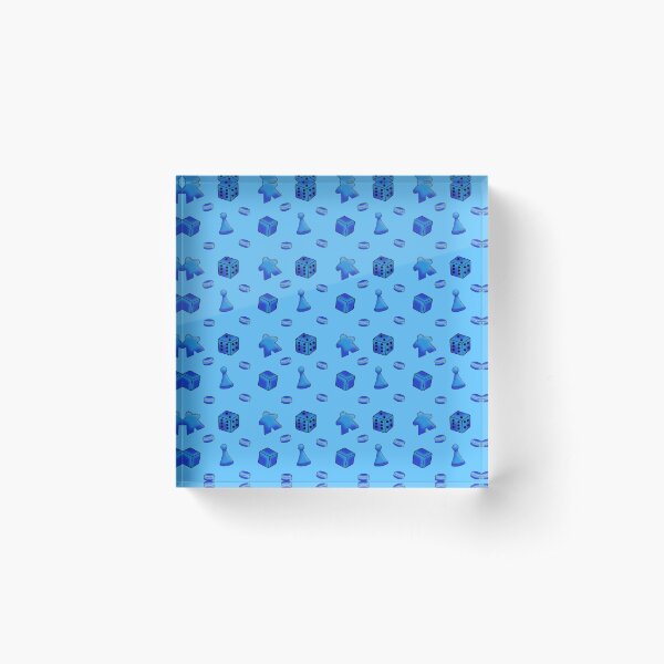 Aperçu de l'œuvre Pièces de jeu de société bleues créée et vendue par Kayleigh Tait.