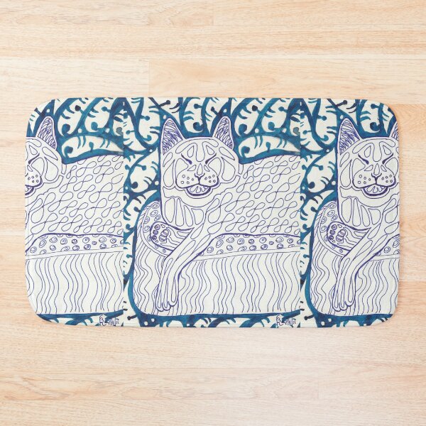 Item preview, Armand the zen cat in pen and ink designed and sold by CrittersByLola.