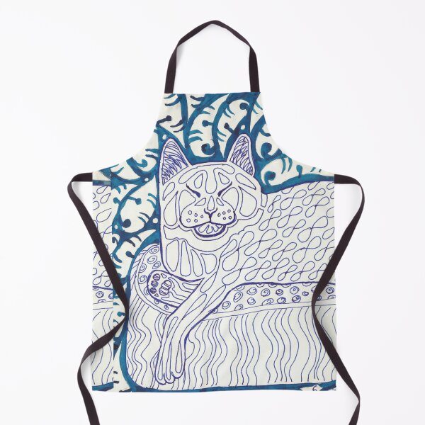 Item preview, Armand the zen cat in pen and ink designed and sold by CrittersByLola.
