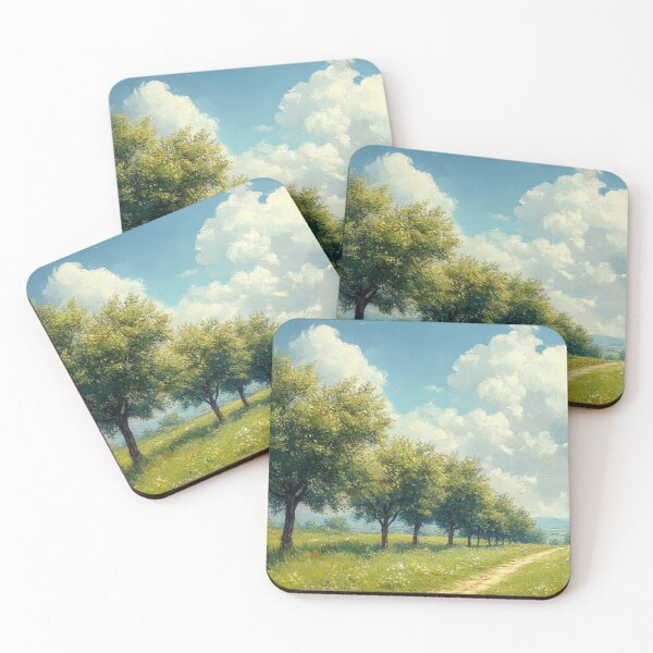 Item preview, Trees by the road, painting style designed and sold by ArtNames.