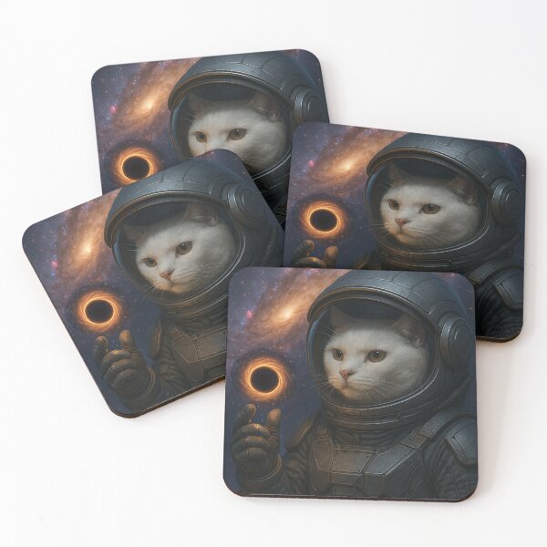 Item preview, Epic Space Cat | Black Hole Holder in Futuristic Suit designed and sold by DibujandoPorfa.