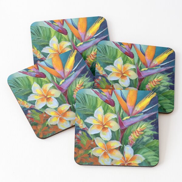 Item preview, Hawaiian Bird of Paradise and Plumeria designed and sold by J Marielle Designs.