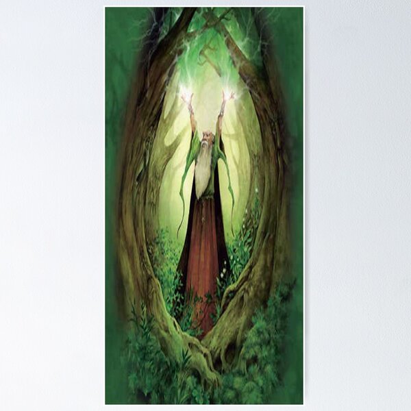Item preview, Wise powerful Druid Wizard designed and sold by huniebeestore.