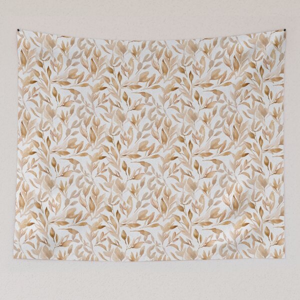 Item preview, Beige Abstract Plant Minimalist Pattern designed and sold by Magnolia Valley Art.
