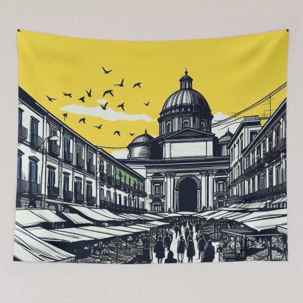 Item preview, Naples City Vector Art – Retro-Inspired AI Illustration for Travel Lovers, Urban Style Fans & Italian Design Enthusiasts designed and sold by knalpot-design.