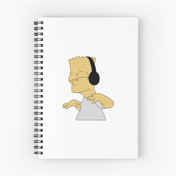 Item preview, Bart Simpson escuchando música designed and sold by WillowTreeArt.