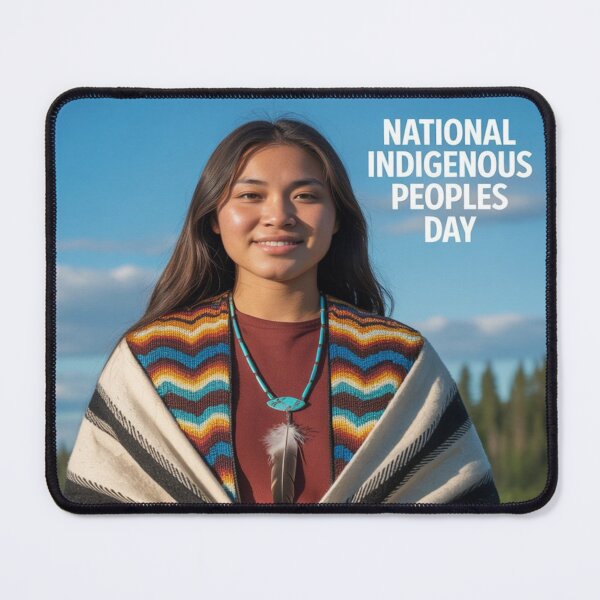 Item preview, National Indigenous Peoples Day - Proud Indigenous Woman in Traditional Attire designed and sold by InspiredCreatives.