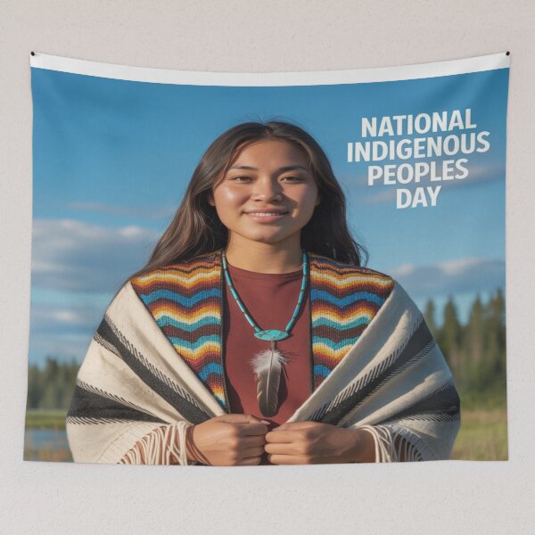Item preview, National Indigenous Peoples Day - Proud Indigenous Woman in Traditional Attire designed and sold by InspiredCreatives.