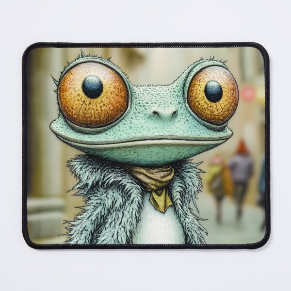 Item preview, Fashionable Frog Struts Stylishly Through City Street designed and sold by Artessie.