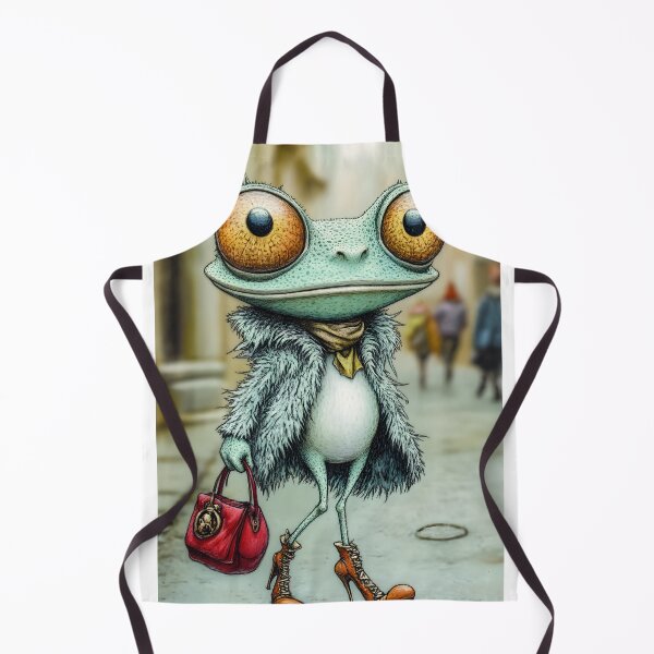 Item preview, Fashionable Frog Struts Stylishly Through City Street designed and sold by Artessie.