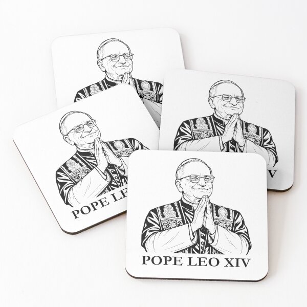 Item preview, Pope Leo XIV Line Art Catholic Church Papal Vestment Vatican designed and sold by MTJ-Mushrooms.