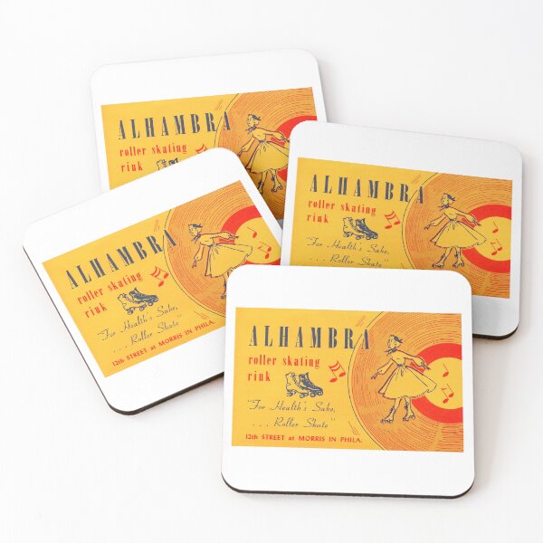 Item preview, Alhambra Roller Rink Philadelphia Pennsylvania Roller Skating Rink Sticker Decal Label designed and sold by tislord.