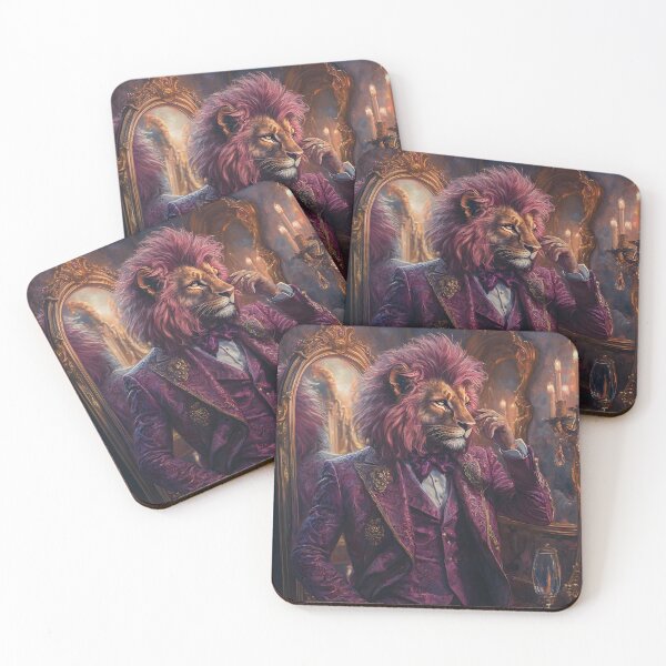 Item preview, Majestic lion humanoid in elegant Victorian attire designed and sold by Artessie.