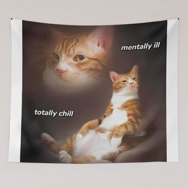 Item preview, mentally ill, totally chill designed and sold by cocksnot.
