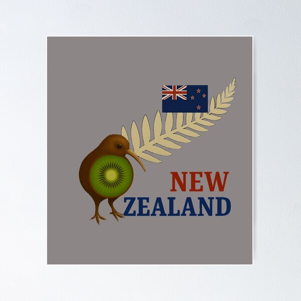 Item preview, New Zealand Flag With Kiwi Bird, Maori Land, New Zealand Adventure designed and sold by johnnie2749.