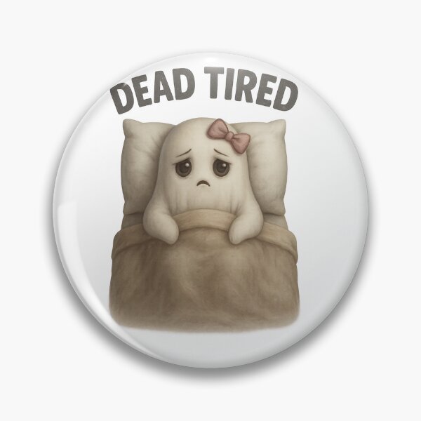 Item preview, Dead Tired – Cute Ghost in Bed Funny Horror Sleep Pun Design designed and sold by Horror Camp.