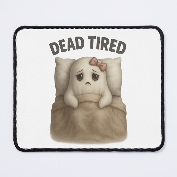 Item preview, Dead Tired – Cute Ghost in Bed Funny Horror Sleep Pun Design designed and sold by Horror Camp.