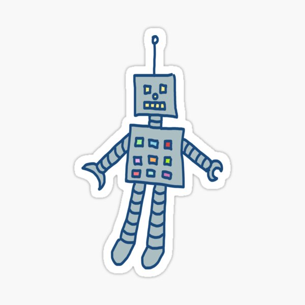 Item preview, Robot With Multi-Colored Buttons designed and sold by RepeatCandy.