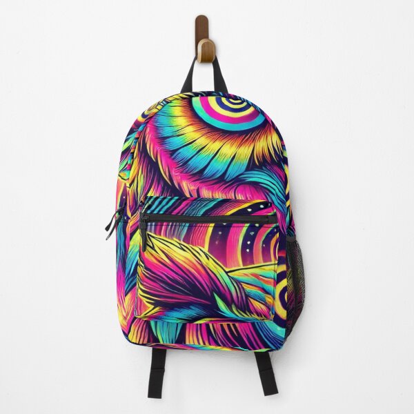 Aperçu de l'œuvre Hypnotic Neon Owl | Psychedelic Wisdom in Glowing Feathers créée et vendue par buzzprints1234.