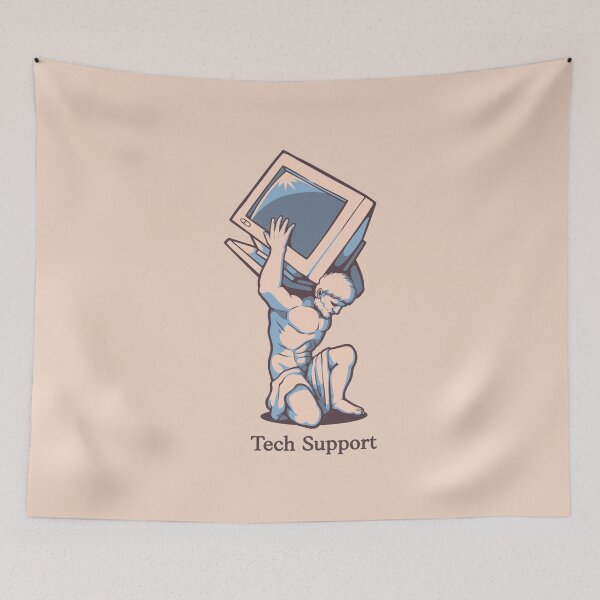 Item preview, Tech Support Atlas Computer Salmon by Tobe Fonseca designed and sold by Tobe Fonseca®.